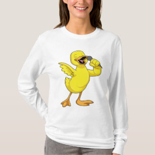 Duck as Singer with Microphone T-Shirt