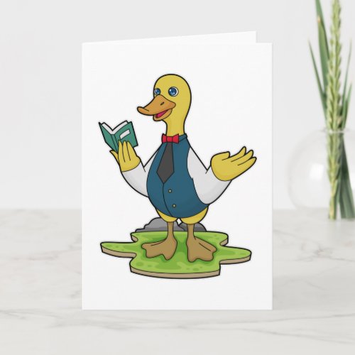 Duck as Teacher with Book Card