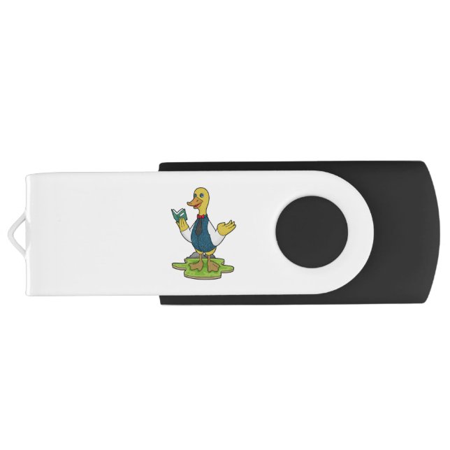 Duck as Teacher with Book Flash Drive (Back)