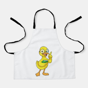 Duck as Teacher with Book & Glasses Apron