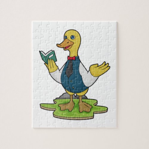 Duck as Teacher with Book Jigsaw Puzzle