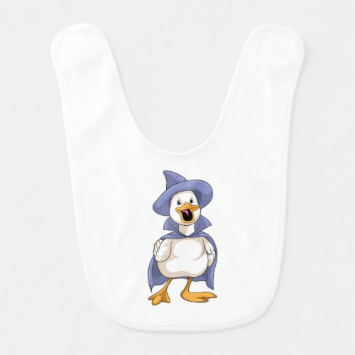 Duck as Witch with Hat Baby Bib
