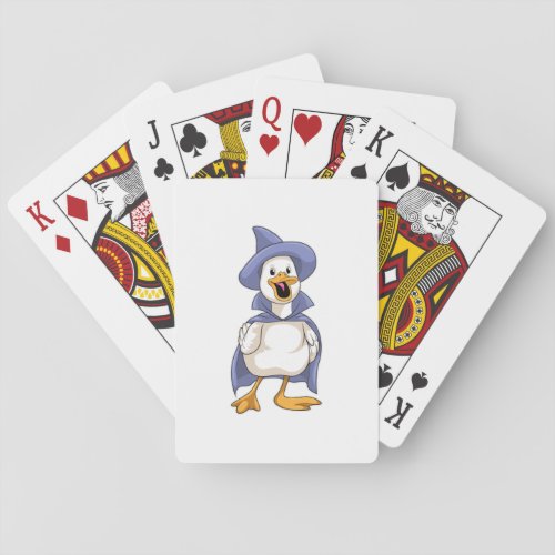 Duck as Witch with Hat Playing Cards