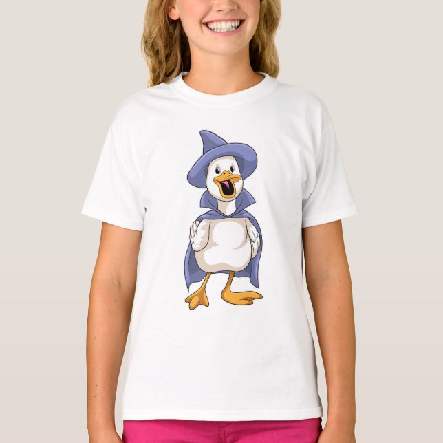 Duck as Witch with Hat T-Shirt (Front)
