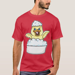 Duck at Bathing in Bathtub with Foam T-Shirt