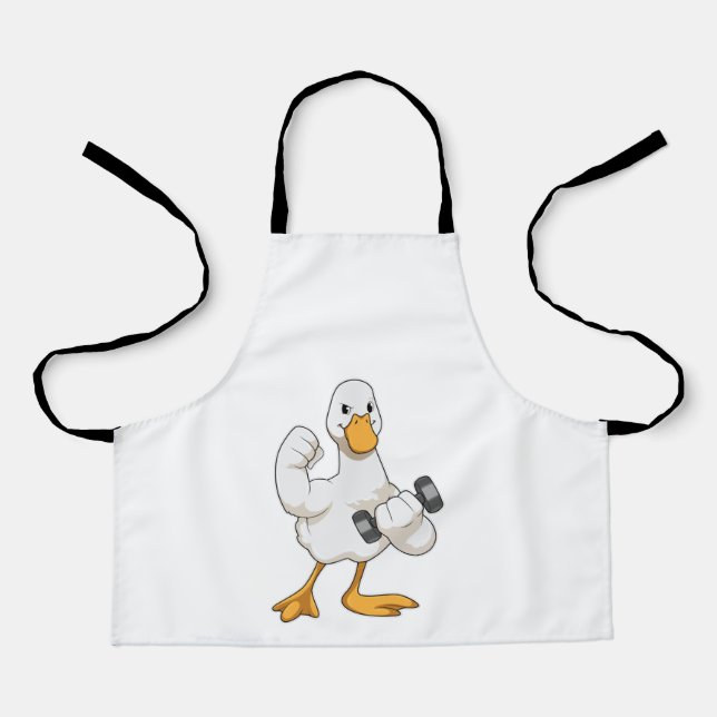Duck at Bodybuilding with Dumbbell Apron (Front)