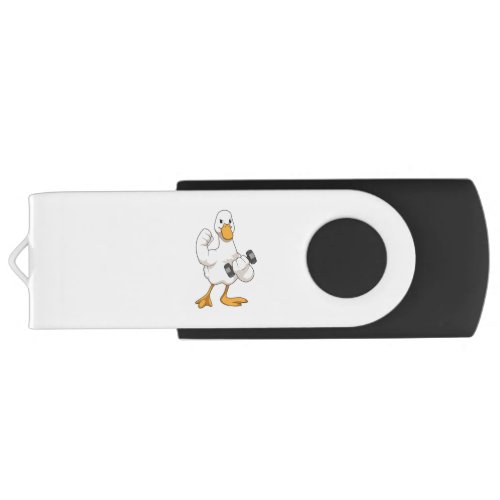 Duck at Bodybuilding with Dumbbell Flash Drive