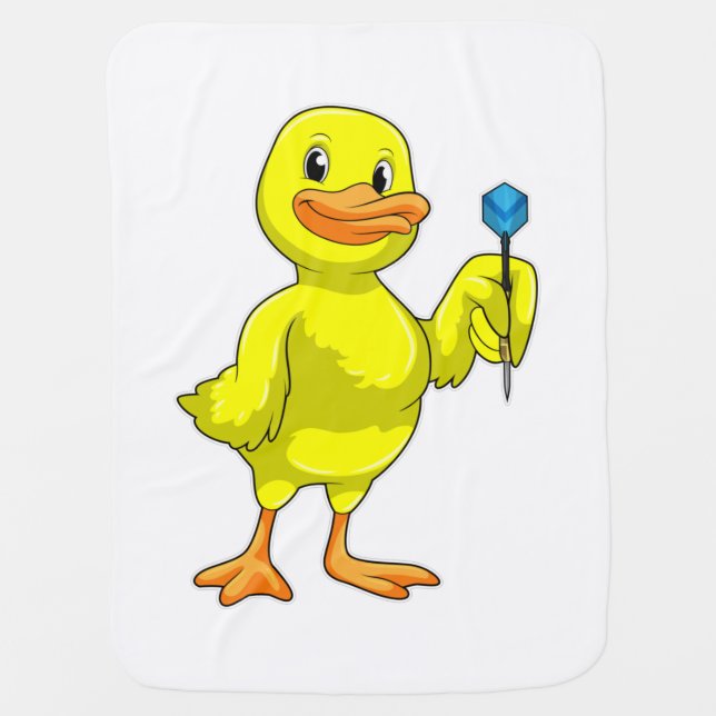 Duck at Darts with Dart Baby Blanket (Front)