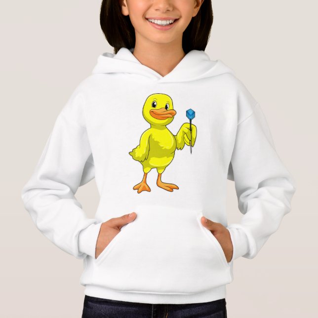 Duck at Darts with Dart Hoodie (Front)