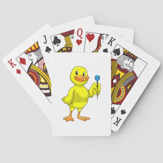 Duck at Darts with Dart Poker Cards (Back)