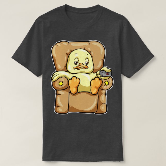 Duck at g out on Sofa T-Shirt (Design Front)