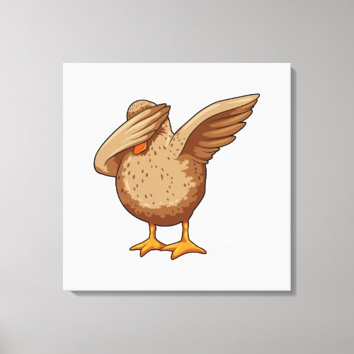 Duck at Hip Hop Dance Dab Canvas Print