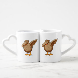 Duck at Hip Hop Dance Dab Coffee Mug Set