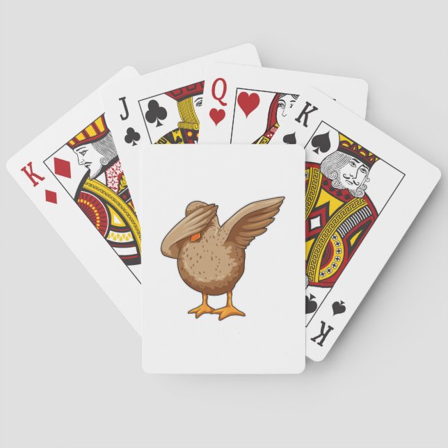 Duck at Hip Hop Dance Dab Poker Cards (Back)