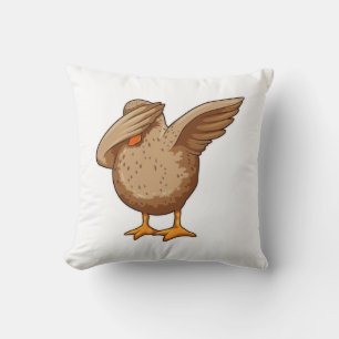 Duck at Hip Hop Dance Dab Throw Pillow