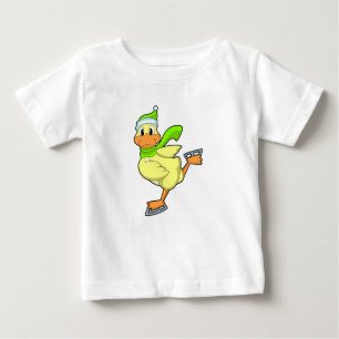 Duck at Ice skating with Ice skates Baby T-Shirt