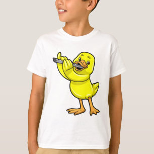 Duck at Music with Flute T-Shirt