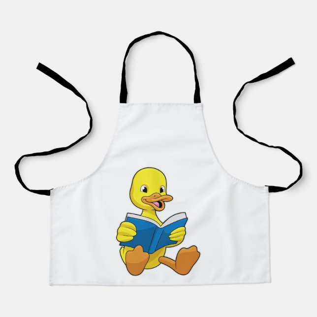 Duck at Reading with Book Apron (Front)