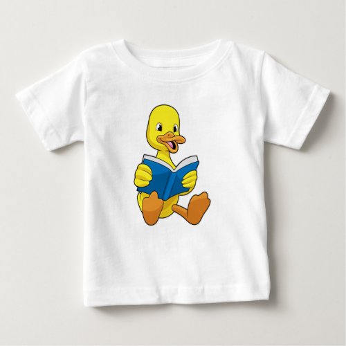 Duck at Reading with Book Baby T_Shirt