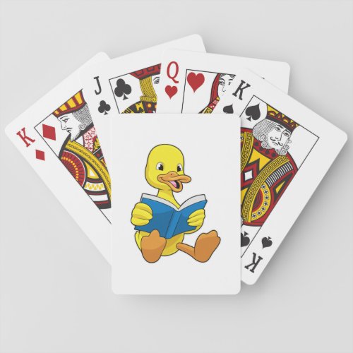 Duck at Reading with Book Playing Cards