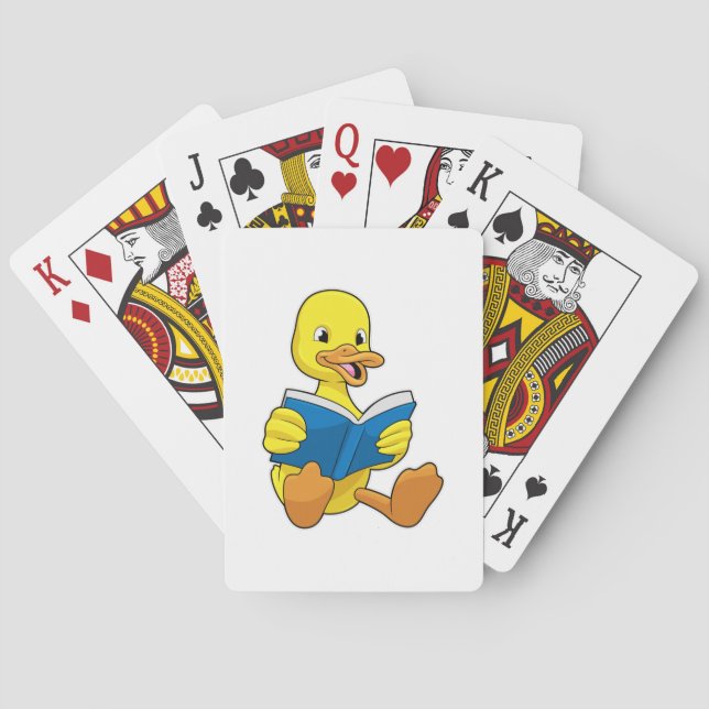 Duck at Reading with Book Poker Cards (Back)