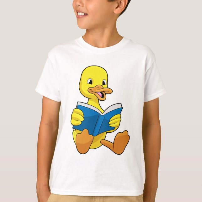 Duck at Reading with Book T-Shirt (Front)