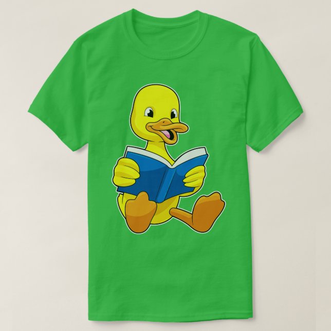 Duck at Reading with Book T-Shirt (Design Front)