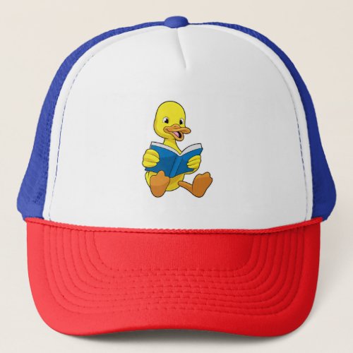 Duck at Reading with Book Trucker Hat