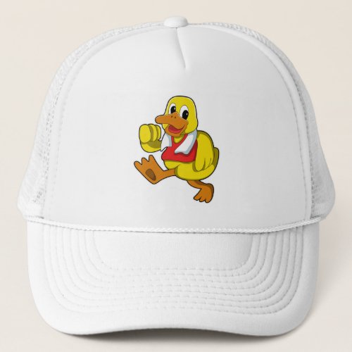 Duck at Running Trucker Hat