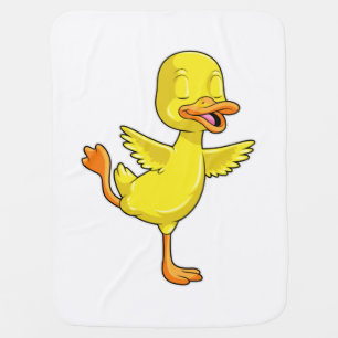 Duck at Yoga Fitness on a Leg Baby Blanket