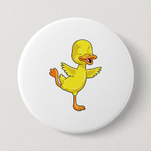 Duck at Yoga Fitness on a Leg Button