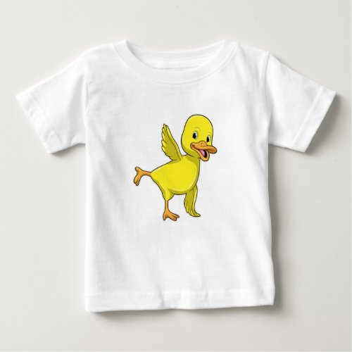 Duck at Yoga Stretching exercise Baby T_Shirt