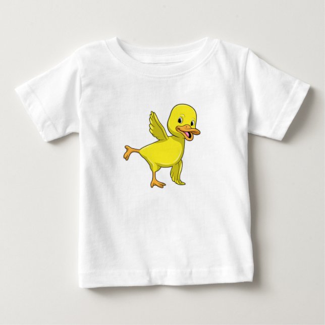 Duck at Yoga Stretching exercise Baby T-Shirt (Front)