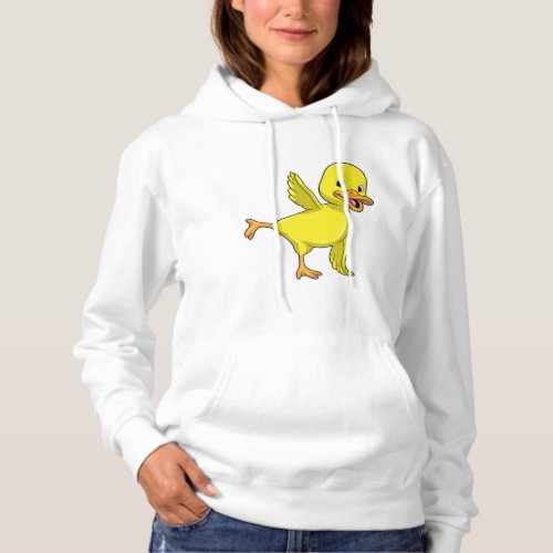 Duck at Yoga Stretching exercise Hoodie