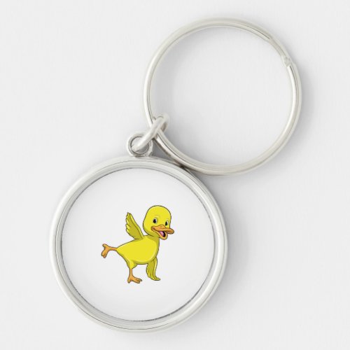 Duck at Yoga Stretching exercise Keychain