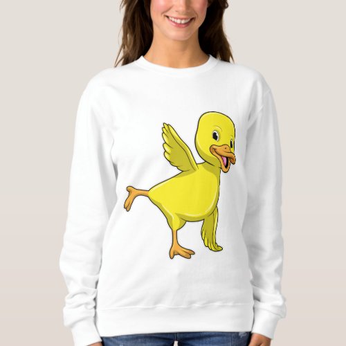 Duck at Yoga Stretching exercise Sweatshirt