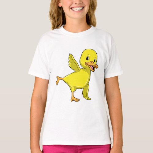 Duck at Yoga Stretching exercise T_Shirt