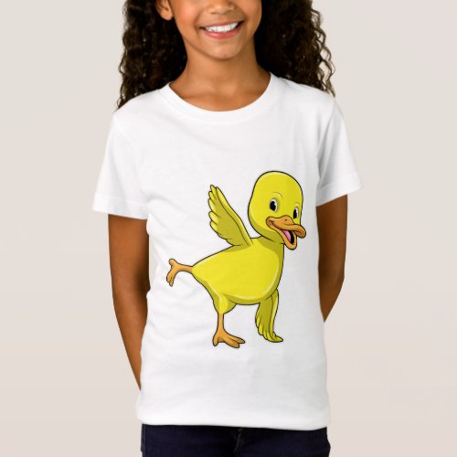 Duck at Yoga Stretching exercise T_Shirt