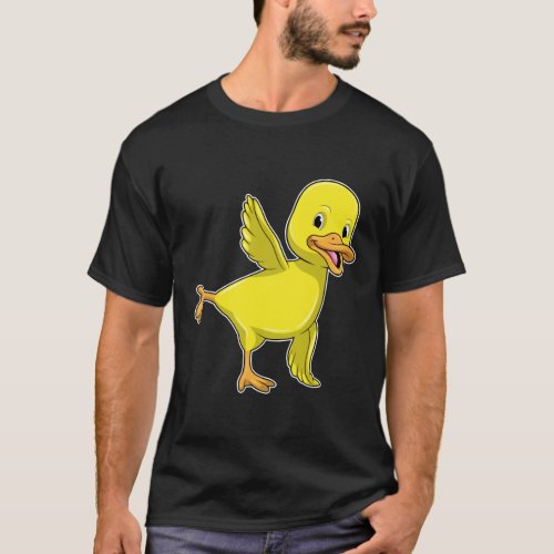 Duck at Yoga Stretching exercise T_Shirt