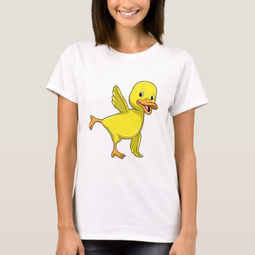 Duck at Yoga Stretching exercise T_Shirt