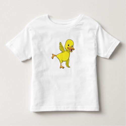 Duck at Yoga Stretching exercise Toddler T_shirt