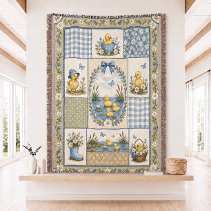 Duck Baby Quilt Woven Throw Blanket