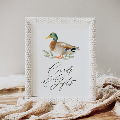 Duck Baby Shower Cards and Gifts Sign