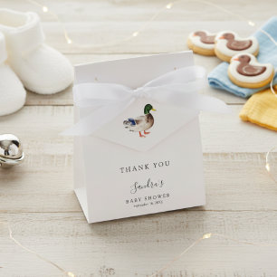 Duck Baby Shower Elegant Thank you Minimal Favor Boxes