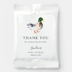 Duck Baby Shower Elegant Thank you Script Chic Hot Chocolate Drink Mix