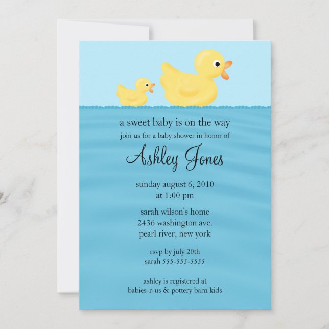 Duck Baby Shower Invitation (Front)