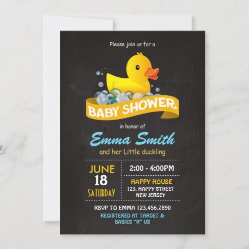Duck Baby Shower Invitation