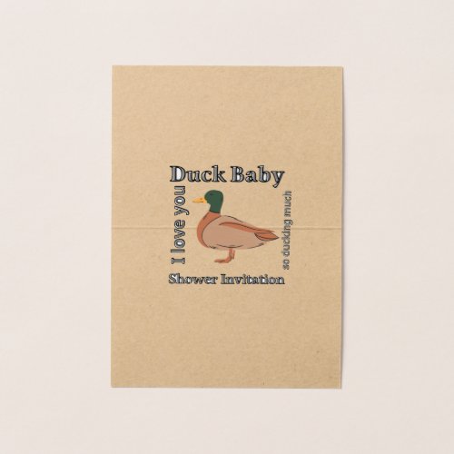Duck Baby shower Invitation 