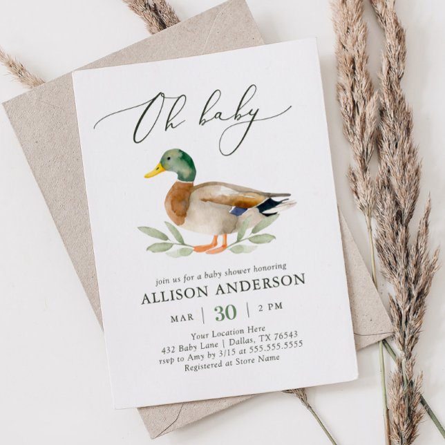 Duck Baby Shower Invitation (Creator Uploaded)