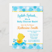 Duck Baby Shower Invitation Baby Duck Boy (Front/Back)
